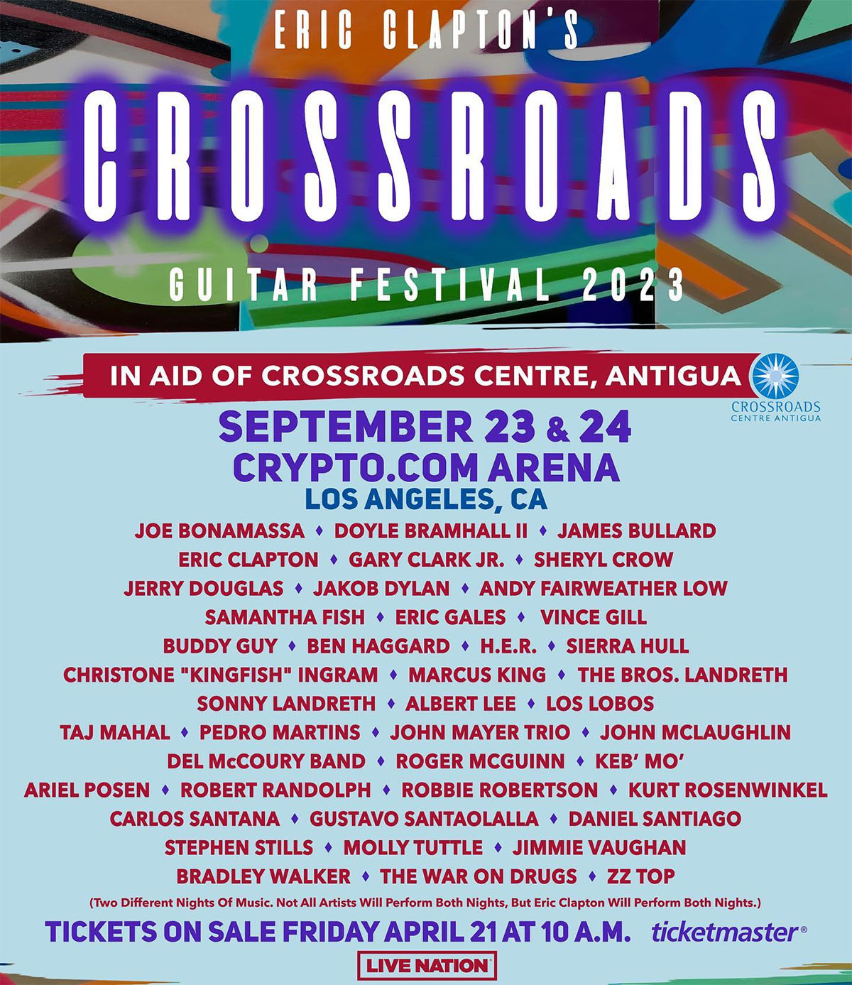 Eric Clapton's Crossroads Guitar Festival at Crypto.com Arena
